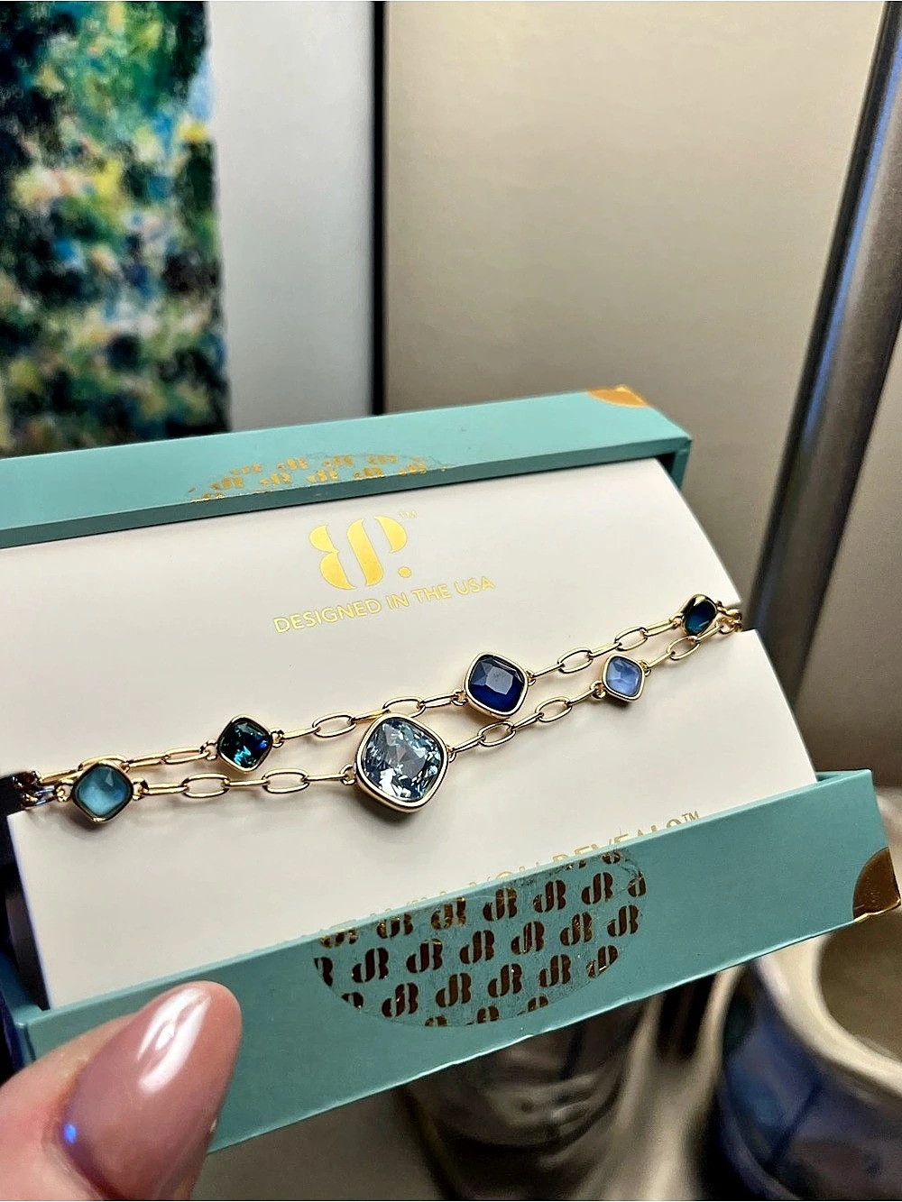 Bomb Party Summer Jewel Candy Maldives Mirage Gold Bracelet NWT